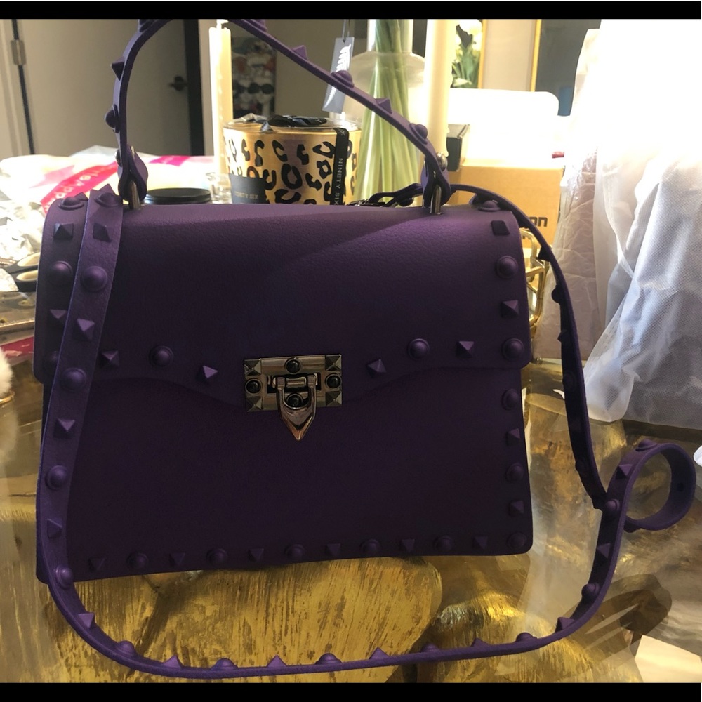 ⭐️Purple Jelly Spiked Bag⭐️ - Picture 2 of 8